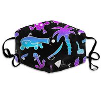 YUIOP Purple Anchor Skull Printed Mask Neutral Mask for Men and Women Polyester Dust-Proof Breathable Mask