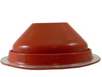 Dektite #8 Red Silicone Metal Roof Pipe Flashing, Round Base, Pipe OD 7" - 13"