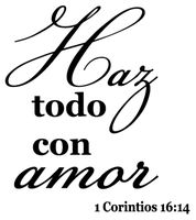 Frankies Cajun Customs Haz Todo Con Amor Vinyl Decal - 6" X 5.3" Black
