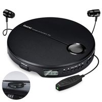 Portable CD Player Walkman CD Player for Car Gueray Small CD Player with Headphone for Kids Compact CD Discman Personal Disc Player Shockproof Anti-Skip