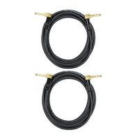 Audio2000's C25 1/4 Inch TRS Right Angle Cable (50 Feet 2 Pack)