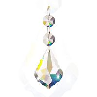 Fushing 10Pcs Maple Leafs Style Crystal Beads Drop Pendants Chandelier Curtain Lamp Chain Prisms for Wedding Party Decoration (63)