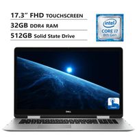 Dell Inspiron 17.3" FHD Touchscreen 2-in-1 Laptop, Intel Core i7-8565U Up to 4.6GHz, NVIDIA GeForce MX150 2GB, 32GB DDR4 RAM, 512GB Solid State Drive, Wireless-AC, HDMI, USB Type-C, Windows 10, Silver