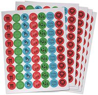 Happy Holidays Sticker Seals - Set of 1008-1 Inch Assorted Colorful Holiday Envelope Seals