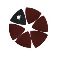 HIFROM 50pcs Triangle Multitool Sanding Pad with Sandpaper,Triangular 3-1/8 Inch Hook & Loop 60/80 / 100/120 / 240 Grits Oscillating Multi Tool Abrasive Sandpaper