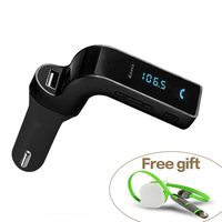 Cectdigi Wireless Bluetooth FM Transmitter for car,L Design in-Car FM Radio Adapter Car Kit with USB Charging for Smartphone (Black)