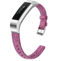 OenFoto Bands Compatible Fitbit Alta HR/Fitbit Alta/Ace, Adjustable Nylon Wristband Replacement Watch Band Strap Accessory Bracelet for Fitbit Alta HR/Fitbit Alta Smart Watch, Small Lavender