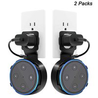 Dot 2nd Generation Wall Mount, A Space-Saving Dot Accessories for Dot (Black 2-Pack)