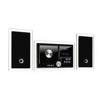 auna Stereosonic Microsystem • Stereo System • Micro System • 2 x 10 Watts RMS Stereo Speakers • Front-Loading CD Player • FM Tuner • Bluetooth • USB Port • Incl. Remote Control • Black