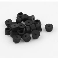 uxcell 20pcs Universal Tapered Black Rubber Feet Bumper Pad Washer 9mm x 14mm