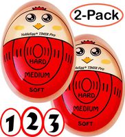 NobleEgg Egg Timer Pro | Soft Hard Boiled Egg Timer That Changes Color When Done | No BPA, Certified (2-Pack)