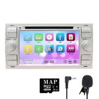 NVGOTEV Car Audio Stereo Headunit Fits for Ford Old Focus 2005 2006 2007 DVD Player Radio 7 Inch HD Touch Screen GPS Navigation with Bluetooth Steering Wheel Control 8GB Map Card