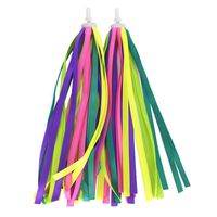 Bestartstore 1Pair(2pcs) Children Kid's Bike Scooter Bicycle Handlebar Grips Colorful Polyester Streamers Tassel Ribbons