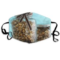 YUIOP Salted Vanilla Caramel Popcorn Printed Mask Neutral Mask for Men and Women Polyester Dust-Proof Breathable Mask