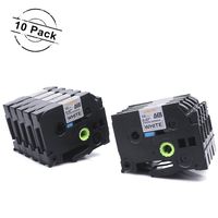 Compatible TZe-231 TZe231 TZ-231 TZ231 Label Tape for Brother P-Touch Printer PTD210 PT-H300, PT-H500LI, PT-P700, PT-P750W Black on White, 12mm x 8m 10 Pack