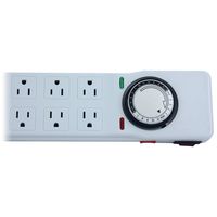 Apollo Horticulture 125V 24 Hour Hydroponic 8 Outlet Power Strip Grow Light Timer