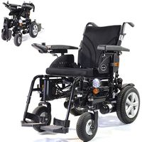 DONGBALA Heavy Power Wheelchair, Electric Wheelchair Scooter Foldable for The Elderly People Reduced Mobility 320W Motor 35AH2 Lithium Battery Aluminum Alloy Frame with Light Black