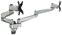 Mount-It! Dual Full Motion Monitor Wall Mount, Compatible with VESA 75 and 100, Fits Computer Screens 19, 20, 21, 24, 27, 30 Inches, Silver (MI-43114)
