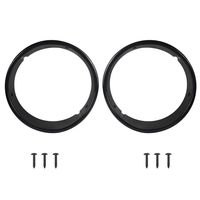 u-Box Black Headlight Bezels Insert Cover Trim for Jeep Wrangler TJ 97-06