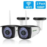 [New 2 Pack] WiFi Camera Outdoor, SV3C 1080P HD Two Way Audio Security IP Cameras, Motion Detection Surveillance Camera, IR LED Night Vision CCTV Cameras for Indoor Outdoor, Support Max 128GB SD Card