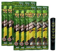 Herb Airtight Tube Pocket Protector with Juicy Jay's Mango Papaya Hemp Wraps 10 Count DC Crafts Nation- Happy Face