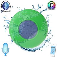 Waterproof Bluetooth Shower Speaker Hands Free Speakerphone Mini Speakers for iPhone,iPad, Cell Phone,Laptop,Xbox,Computer(Green