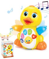 JOYIN Dancing Walking Yellow Duck Baby Toy with Music and LED Light Up for Infants, Toddler Interactive Learning Development, School Classroom Prize and Children