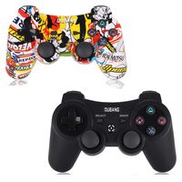2 Pack PS3 Controller Wireless - OUBANG PS3 Remote for Playstation 3 with Dual Shock,The Best Choice for Gift (Graffiti+Black)