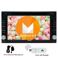 EinCar Car Stereo Android 6.0 in Dash GPS Navigation Radio Stereo Quad-core 1.6G CPU Autoradio Bluetooth Double Din Touchscreen Head Unit Support USB/SD/Wifi/3G/OBD/Mirror Link Function