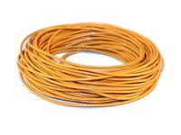 cords craft 1.0mm Genuine Round Leather Cord Leather String for Jewelry Making Bracelet Necklace Beading, 10 Meters / 10.93 Yards (Marigold)