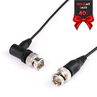 SDI Cable, 3.3ft/1m 3G SDI Coaxial Cord (75 Ohm) with 90 Degree BNC to BNC Silver-Plated Connector for Video Devices (Black) - 2291