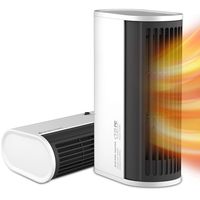 Mini Desk Space Heater, Portable Electric Fan Heater, Horizontal-Vertical Dual-Use Personal Air Heater with Over-heat Protection and Oscillation for Office and Home