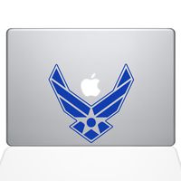 The Decal Guru Air Force MacBook Decal Vinyl Sticker - 15" MacBook Pro (2016 & Newer) - Dark Blue (1333-MAC-15X-DB)