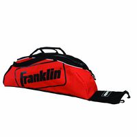 Franklin Sports Youth Baseball Bat Bag - Kids Teeball, Softball, Baseball Equipment Bag - Holds Bat, Helmet, Cleats and More - Red