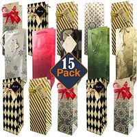 For Keeps 15 Pack Wine Bottle Holder Gift Bags For Reds Whites Bulk Set Lot Large Reusable