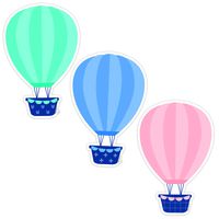 Creative Teaching Press Calm & Cool Hot Air Balloons Cut Outs, 6 in, CTP 8666