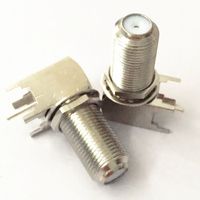 1x F Female Right Angle Solder for PCB Mount RF Connector High Quality Ships from USA