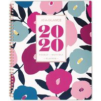 AT-A-GLANCE 2020 Weekly & Monthly Planner, 8-1/2" x 11", Large, Badge Floral (5282F-905)