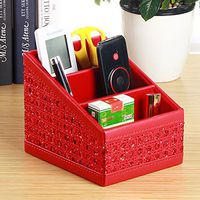 T-ZJHC Personalized Tissue Box, Tray, Fashion, Nordic, Simple, Cute, red Diamond, Small Three