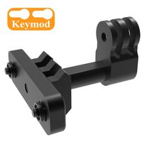 XAegis Keymod GoPro Mount, 2 in 1 Side Gun Rail Mount for GoPro and Keymod Picatinny Rail, 90 Degree Camera Mount for Keymod System