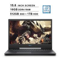2019 Dell G5 15 5590 15.6 Inch FHD Gaming Laptop (9th Gen Intel Quad Core i5-9300H up to 4.1 GHz, 16GB RAM, 512GB SSD + 1TB HDD, NVIDIA GeForce GTX 1650, Bluetooth, WiFi, HDMI, Windows 10) (Black)