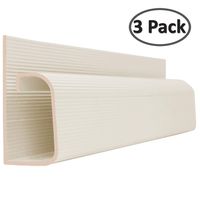 J Channel Cable Raceway Self Adhesive Desk Cord Organizer and Wire Manager - Beige - 48" (4 Feet) - 3 Pack