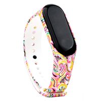 honecumi Xiao mi 3 Watch Band Wrist Strap Bracelet Replacement Accessory Adjustable Pattern Xiaomi Mi Band 3 Smartwatch Strap Bands for Men&Woman- Xiaomi 3 Wrist Band-Paw/Flowers Bands