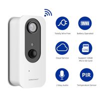 SMONET Full HD 1080P Wireless Security Camera,Wire-Free IP Camera Rechargeable Battery Powered Surveillance System with Two-Way Audio,Night Vision, PIR Alarm,Used for Baby/Pet, Support Micro SD Card