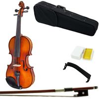 Paititi 15'' Size Upgrade Solid Wood Ebony Fitted Viola With Case Bow, Shoulder Rest and Rosin (15'')
