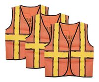 Foamies 15.9 by 18.8" Dress Up Vest, Construction Worker by Darice (3 Pack) for Kids 