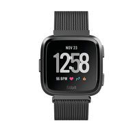 Yutior Metal Bands Compatible with Fitbit Versa 2 / Fitbit Versa Lite & SE/Fitbit Versa Smart Watch, Stainless Steel Metal Replacement Small Large for Women Men, Black, Champagne, Rose Gold, Silver