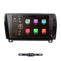 in Dash Android 9.0 Double Din 9 Inch Capacitive Touch Screen Car Stereo Video Receiver Player GPS Navigation with Bluetooth for Toyota Tundra Sequoia Multi-Media 7 Color Button Illumination