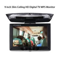 Car Stereo Player MP5 with 9-Inch Screen Slim Ceiling HD Digital TV MP5 Monitor Flip Down Roof Mount Monitor Audio