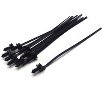 Antrader Fir Tree Push Mount Cable Ties 8.3" x 0.2", Heavy Duty Wire Ties with 80 Pounds Tensile Strength, 0.3 x 0.32-Inch Panel Hole Range, Black (10-Pack)
